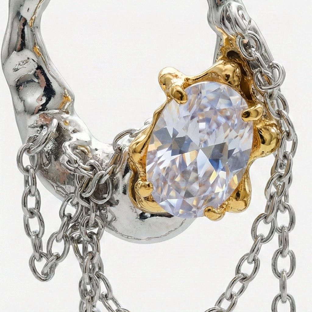 SWEEKU - Melting Chain Earrings