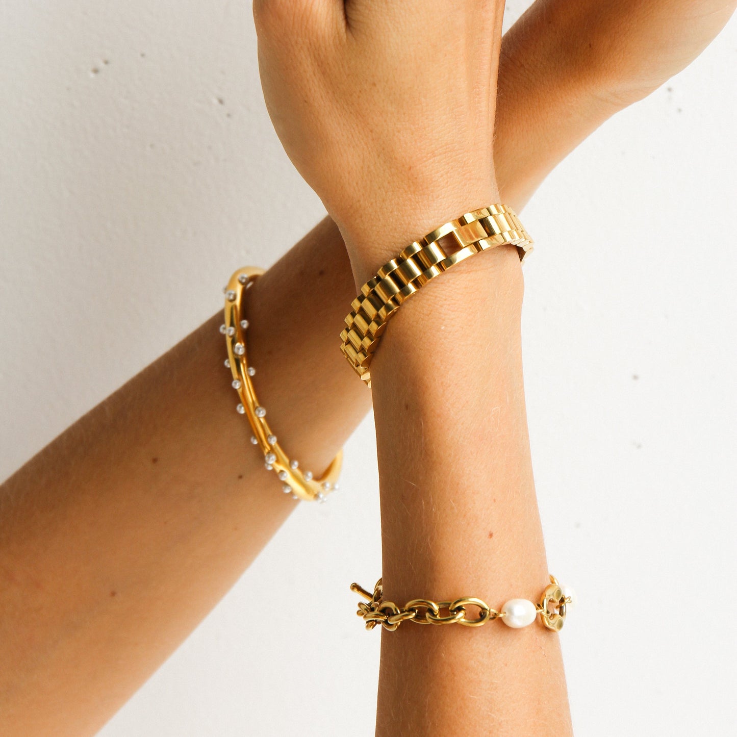 Tegan Rae - GOLD WATCH LINK CHAIN BRACELET