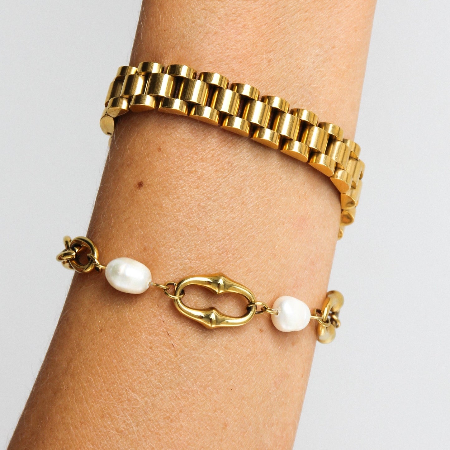 Tegan Rae - GOLD WATCH LINK CHAIN BRACELET