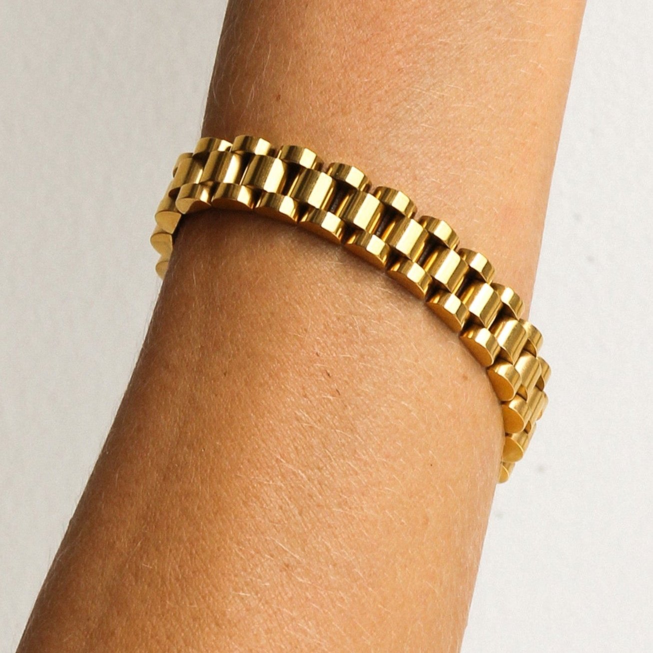 Tegan Rae - GOLD WATCH LINK CHAIN BRACELET