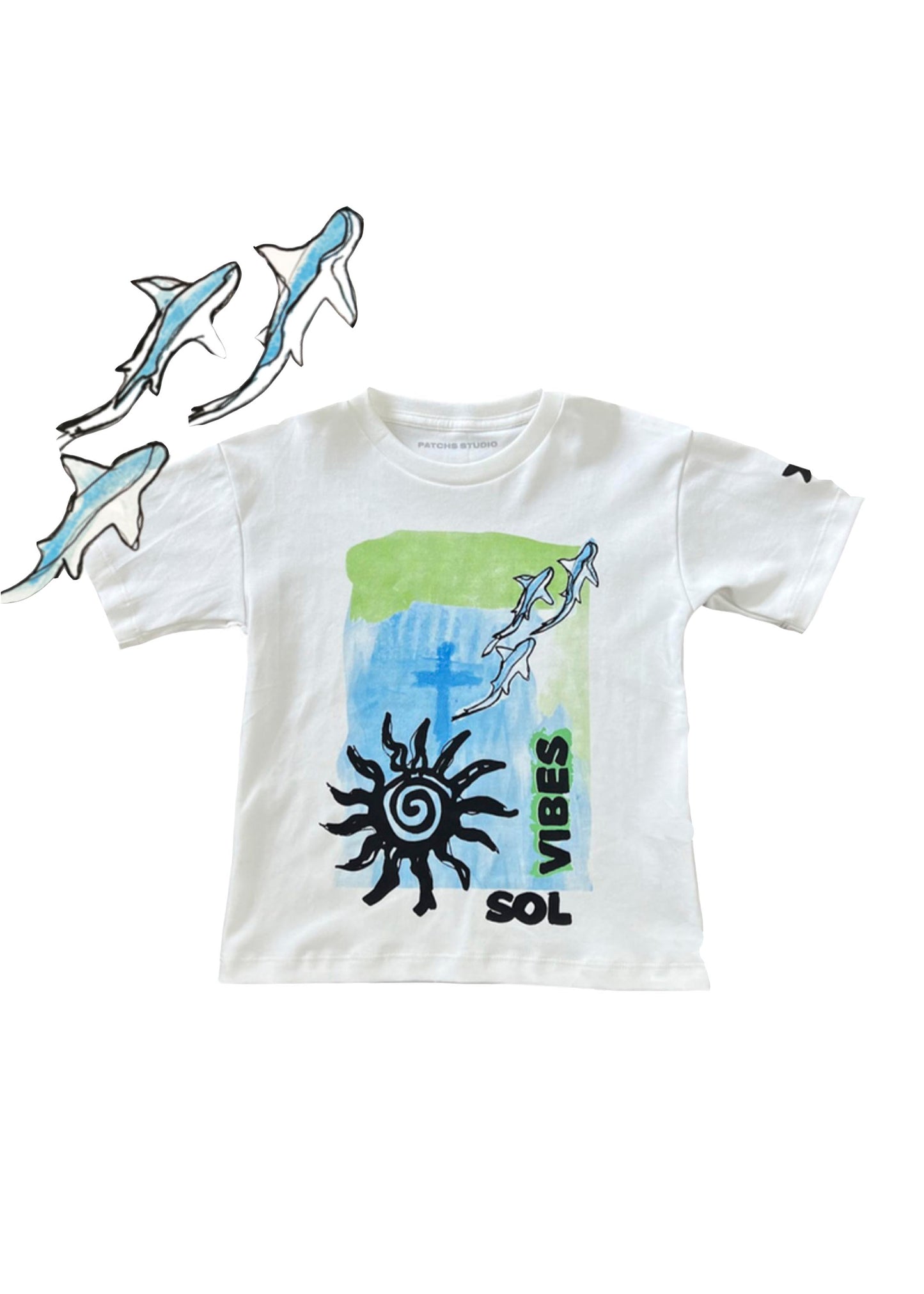 Patchs Studio - Sol Vibes Kids Tee, Off White