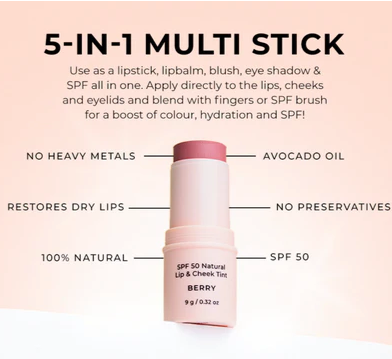 Avocado Zinc - SPF 50 Natural Lip & Cheek Tint