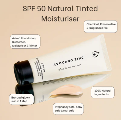 Avocado Zinc - SPF 50 Natural Tinted Moisturiser