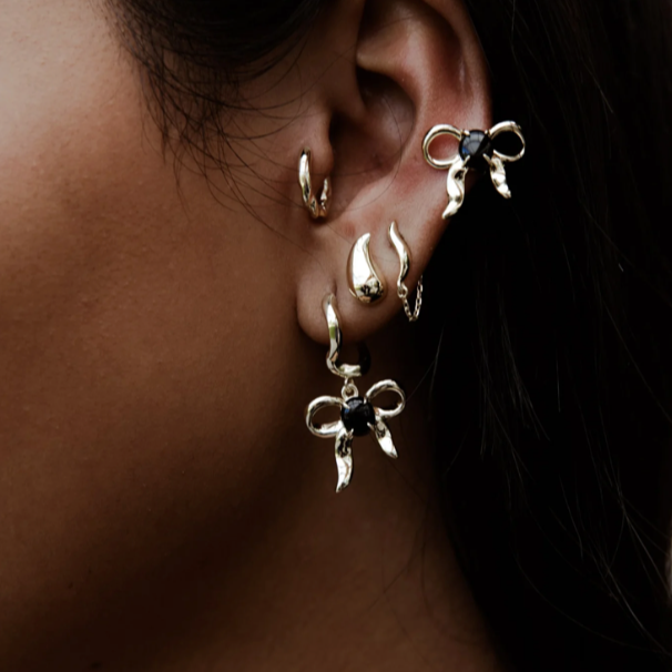 F + H Studios,  BOW CHARM EARRINGS