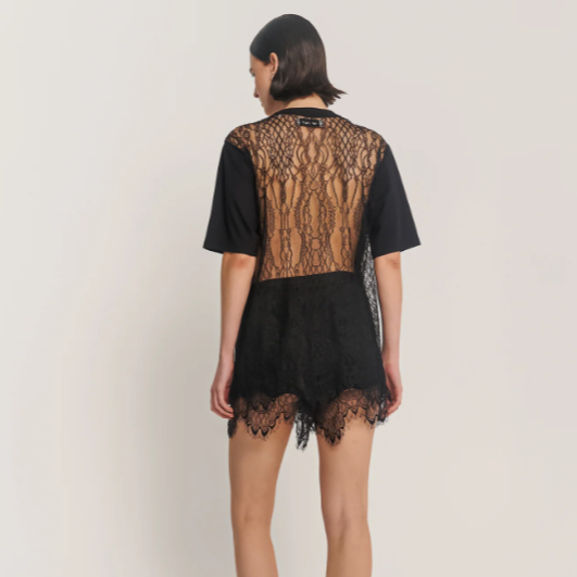 The Tales - Chantilly Lace Back Organic Tee