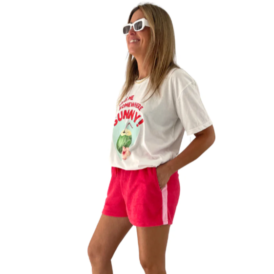 ALAKAI - Ladies Sunny Somewhere Terry Towel Shorts