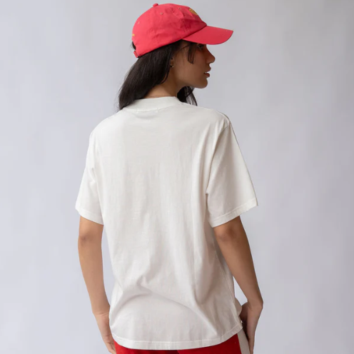 ARAMINTA JAMES - FRENCH TENNIS TEE WARM WHITE