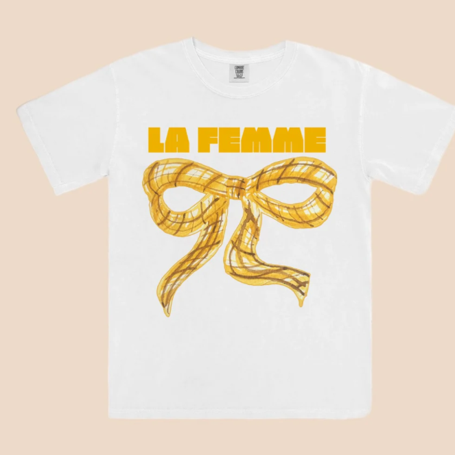 MAKU THE LABEL - La Femme Yellow Bow T-Shirt