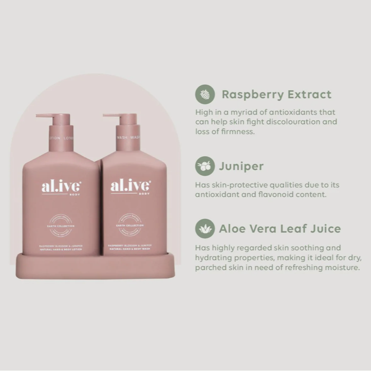 AL.IVE BODY - Wash & Lotion Duo - Raspberry Blossom & Juniper