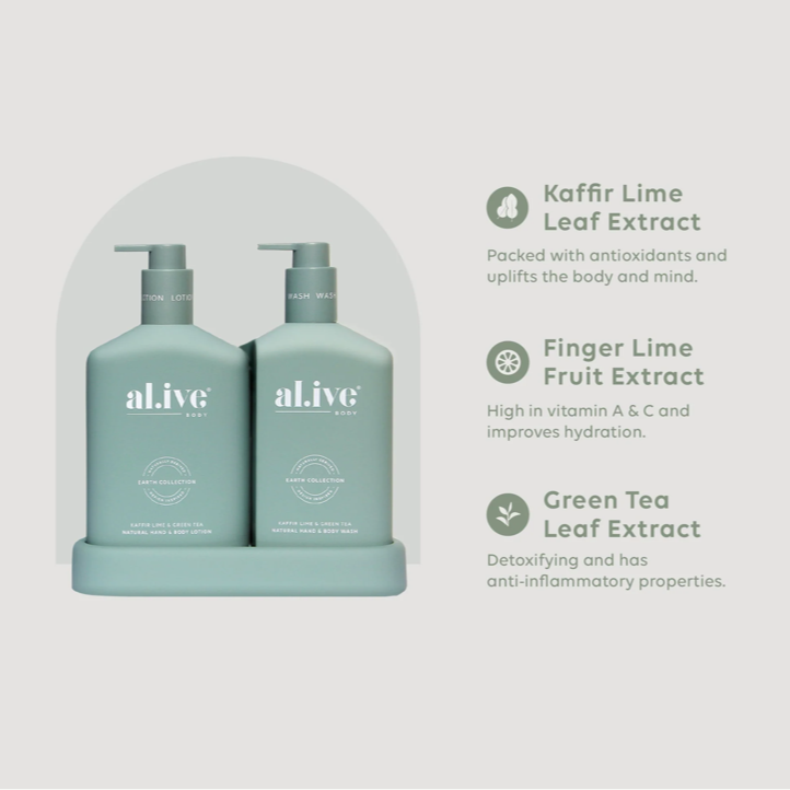 AL.IVE BODY - Wash & Lotion Duo - Kaffir Lime & Green Tea