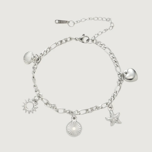Tegan Rae - SUMMER CHARM BRACELET SILVER