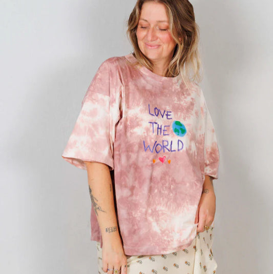 Amilita the Label - Adult Love the World Tee - Mulberry