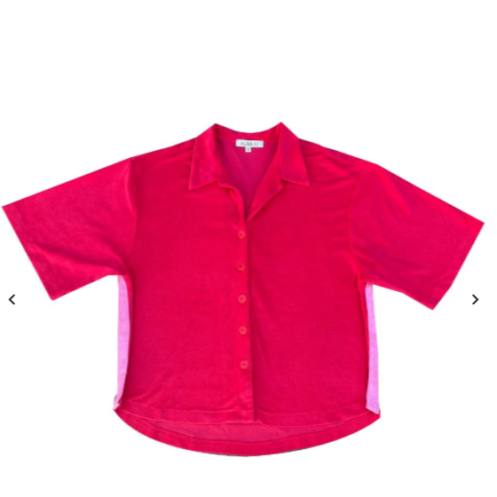 ALAKAI -  Lucky Day Terry Shirt, Red