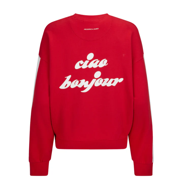 ARAMINTA JAMES - CIAO BONJOUR SWEATSHIRT CHERRY