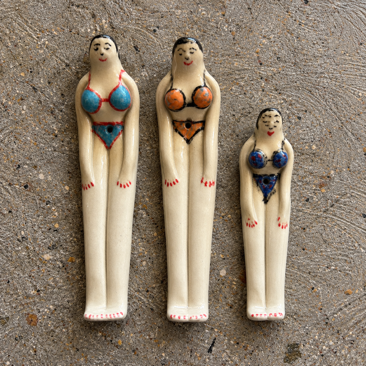 Bikini Lady Ceramic Incense Holder