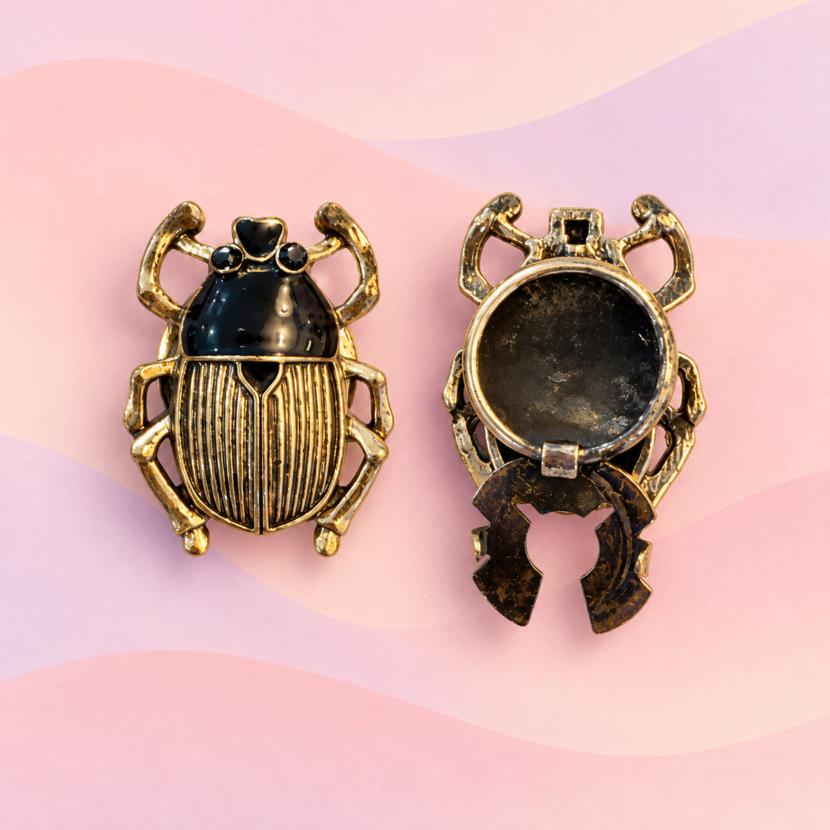 Button Cover - Golden Beatle