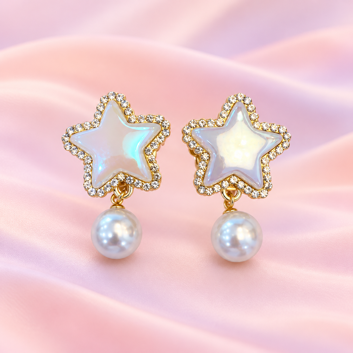 Button Cover - Starlight Pearl Drop