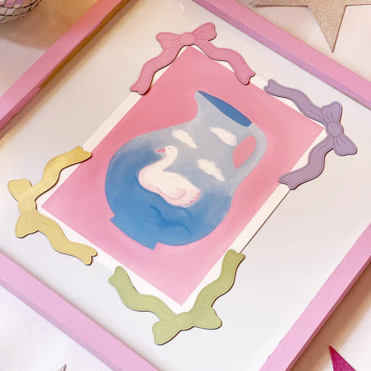 Jungle Cat Club - Corner Frame Ribbons Magnet Set