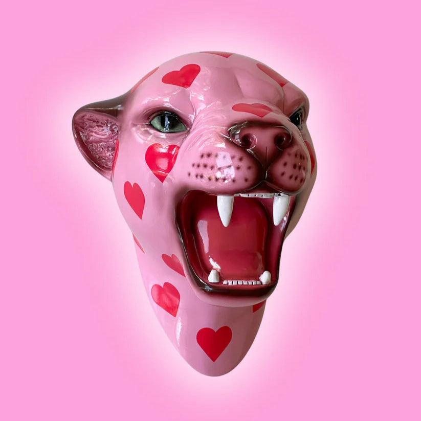 Jungle Cat Club - Heartbreaker the Love Heart Leopard Wall Mounted Head