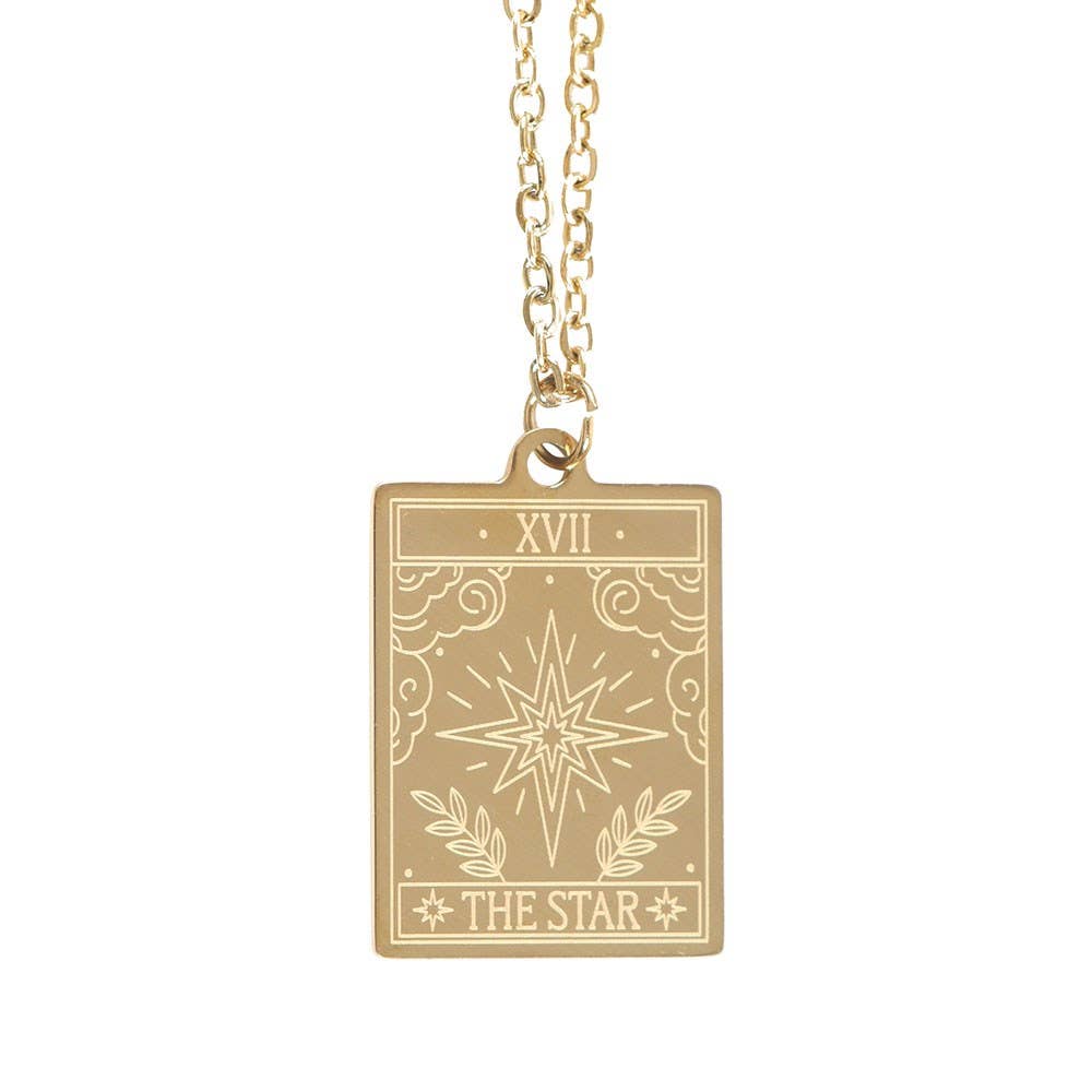 Greeting Card - The Star Vintage Tarot Necklace