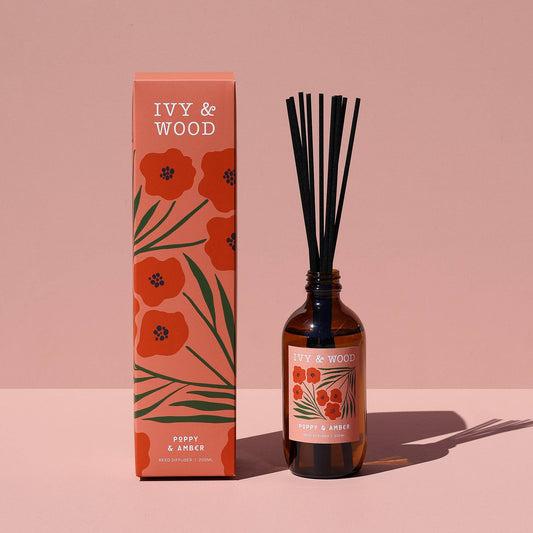 Ivy & Wood - Poppy & Amber Reed Diffuser