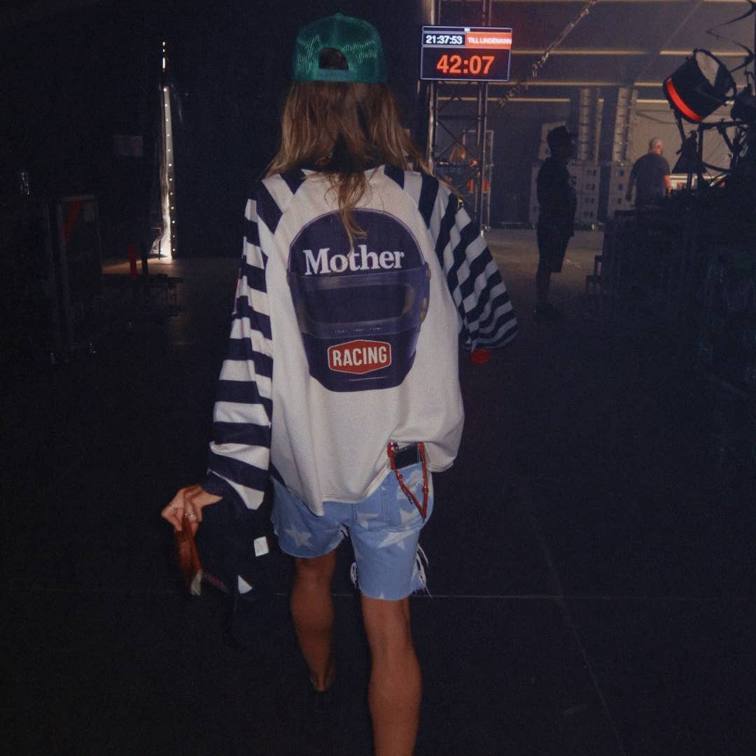 HAPPY LITTLE MOTHER - Mother Racing Striped Mesh