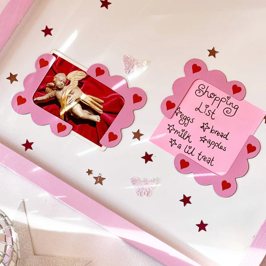 Jungle Cat Club - Corner Frame Hearts Magnet Set