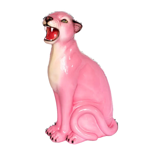 Jungle Cat Club - Rose Pink Panther Statue