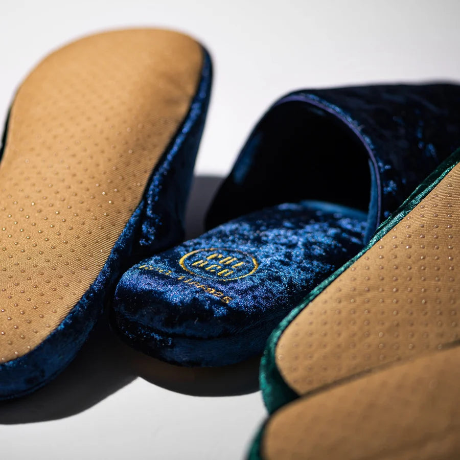 PUEBCO VELVET SLIPPER - BLUE