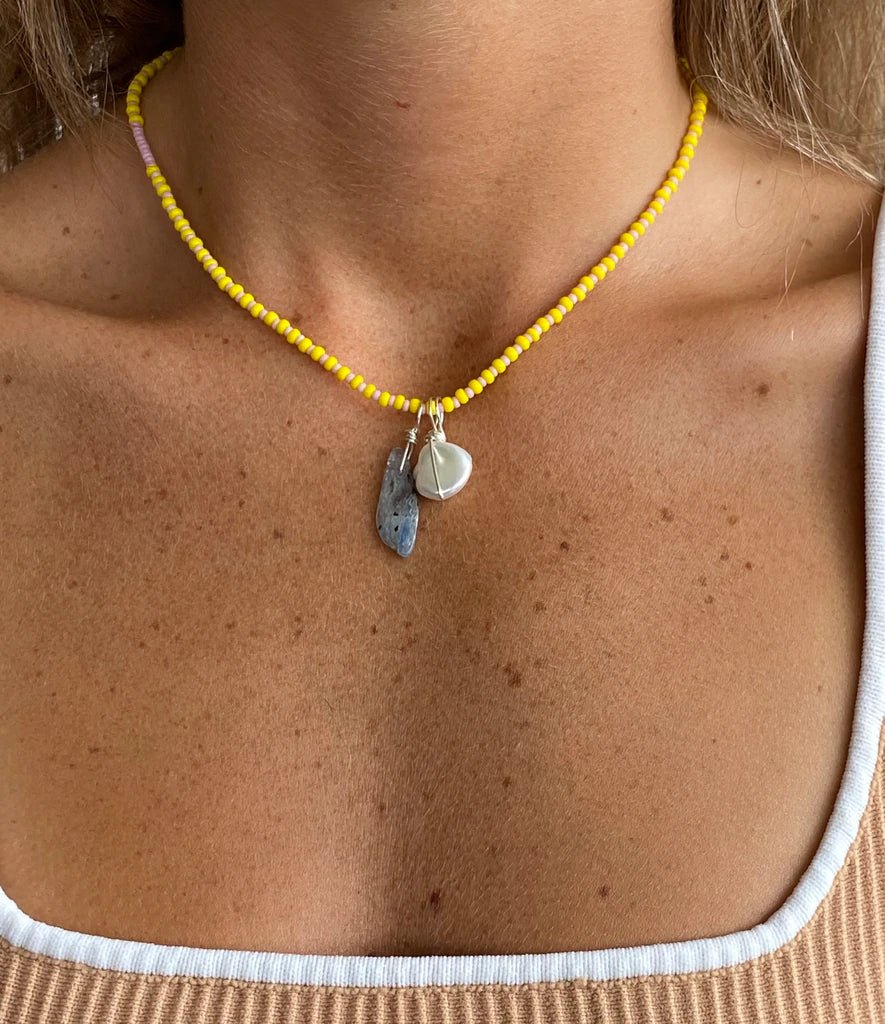 Athena + Co, Mellow Yellow Sterling Necklace - The Sensory