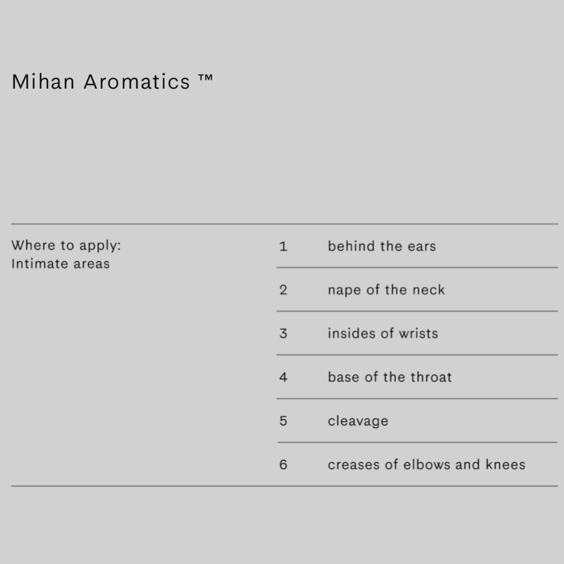 Mihan Aromatics - Guilty Story - The Sensory